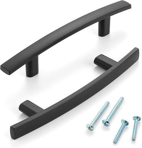 Miniatura 2 de ASKANO Paquete de 30 tiradores de cocina con barra curvada negra para gabinete de cocina, ZP2204, herrajes sólidos para cajón, tocador, baño,