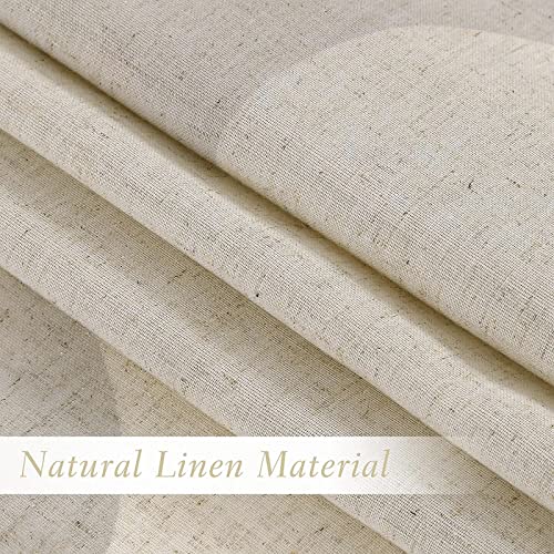 Smabu Extra Wide Shower Curtain With 6 Hooks Linen Fabric Shower Curtain Set Nature Tree Shower Curtains For Bathroom Blue And Gray Mountain Forest Shower Curtain 54X72Inch, Misty Blue #TOP1