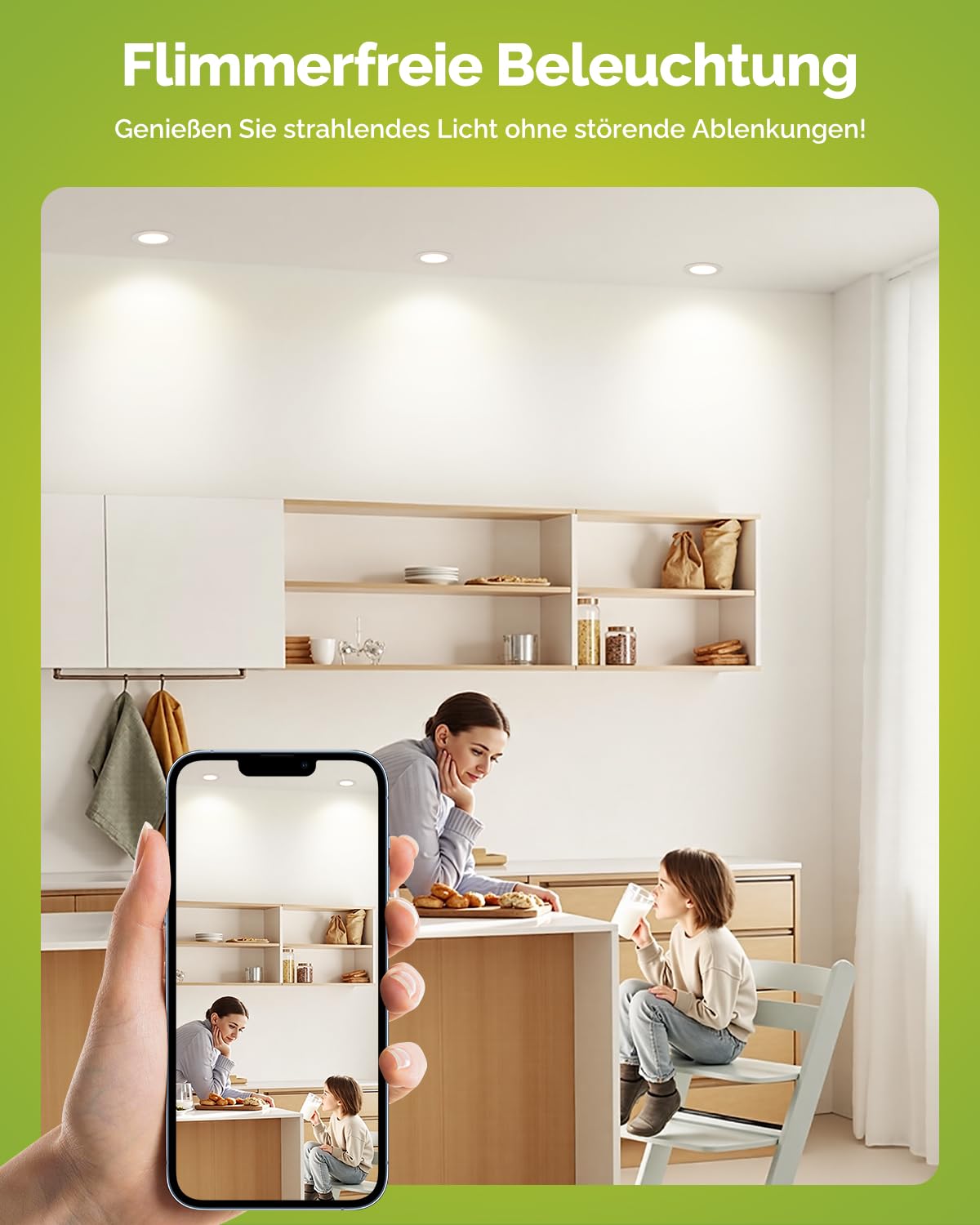 Fondiiz 6er LED Einbaustrahler 230V, 3.5W 340LM LED Spots 55mm - 68mm Lochmaß, Deckenspots 3000K Warmweiß 4500K Neutralweiß 6000K Kaltweiß, IP44 Einbauspots Ultra Flach für Badezimmer Küche