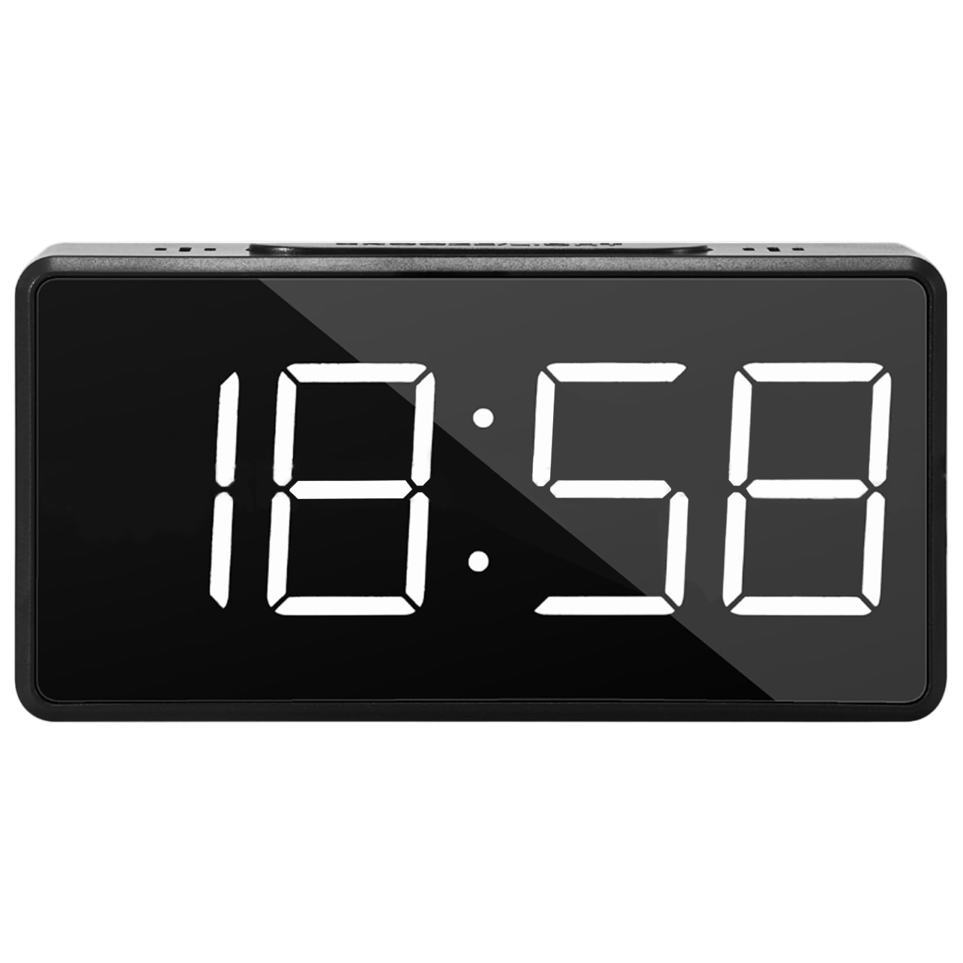 Sgqtqybk Mini Digital Clock Alarm LED Display Tabletop Clock with Snooze USB Battery Compact for Bedroom Nightstand Simple
