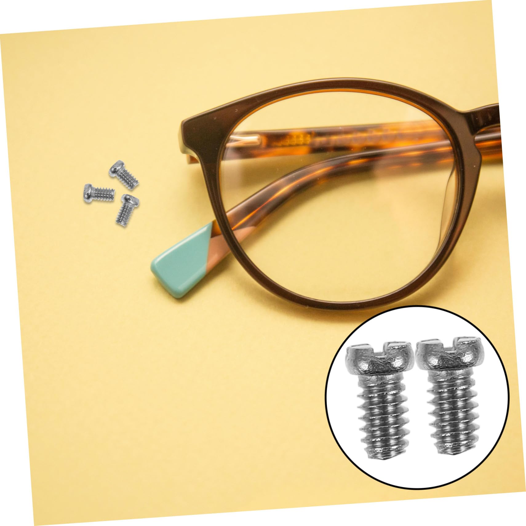 Tornillos para Gafas M1.4 X 2.4 de Acero Inoxidable 10000 Piezas | Plata, para Gafas de Lectura y Monturas, Formato Portátil y Ligero, Repuesto de Precisión