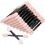 Akstore Disposable Dual Sides Eye Shadow Sponge Applicator Eyeshadow Brushes Makeup Brush (30PCS-Black)