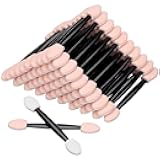 Akstore Disposable Dual Sides Eye Shadow Sponge Applicator Eyeshadow Brushes Makeup Brush (30PCS-Black)