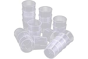 50PCS Plastic Medicine Cups, 60ml/2oz Clear Reusable Graduated Cups Transparent Scale Measuring Cups