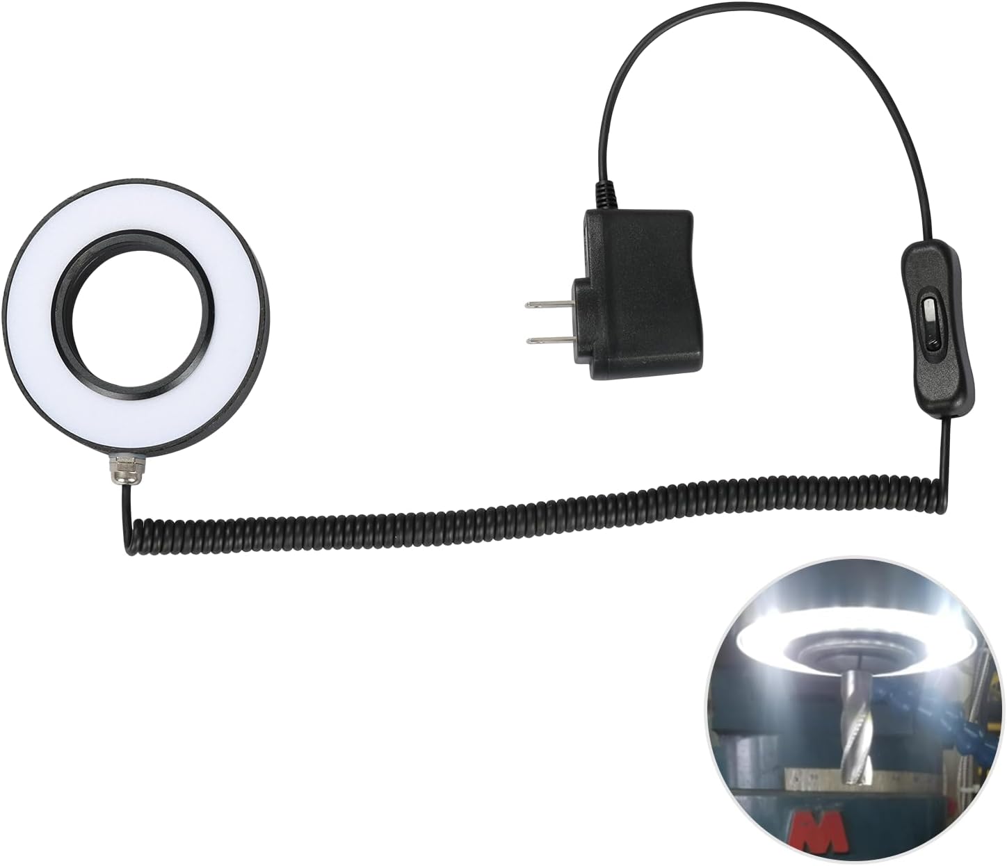 Milling Machine Spindle Light, 50MM Waterproof Ring LED Magnetic Work Light for CNC Milling Machine