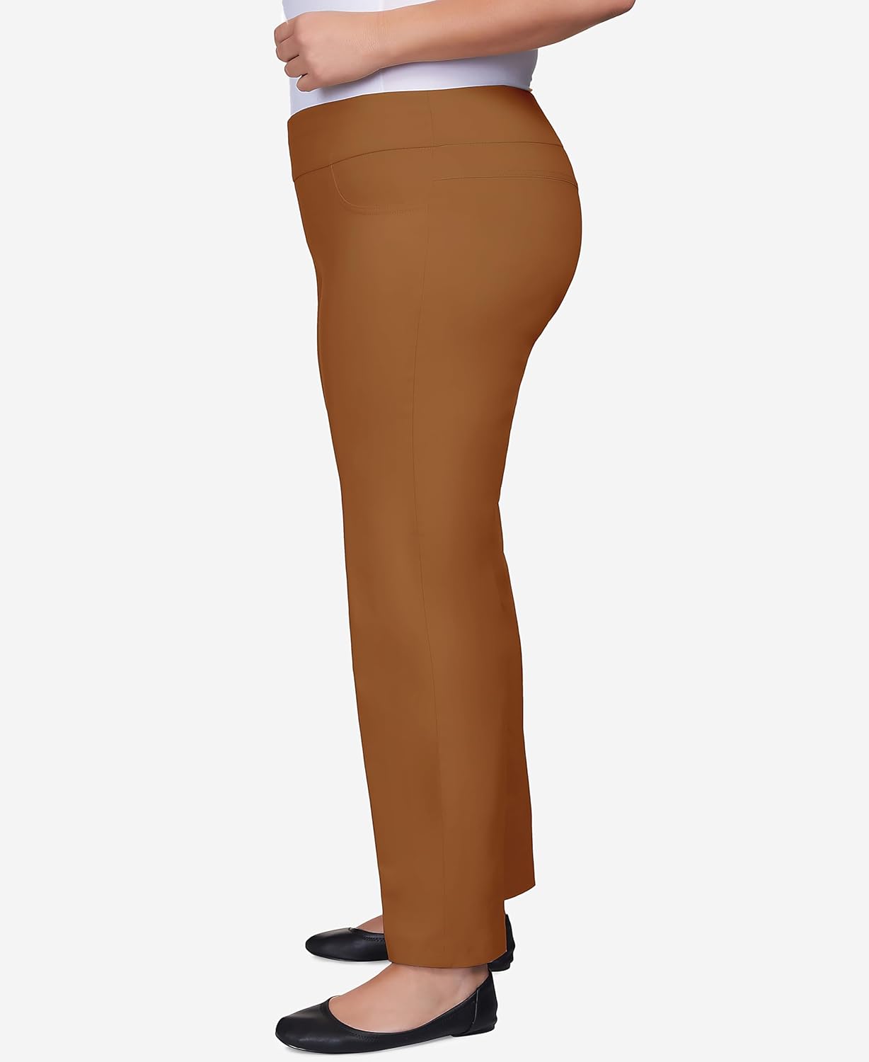 Ruby Rd. Womens Ruby Rd. Womens Plus-Size Mid-Rise Pull-on Straight Solar Millennium Tech Pant - Image 9