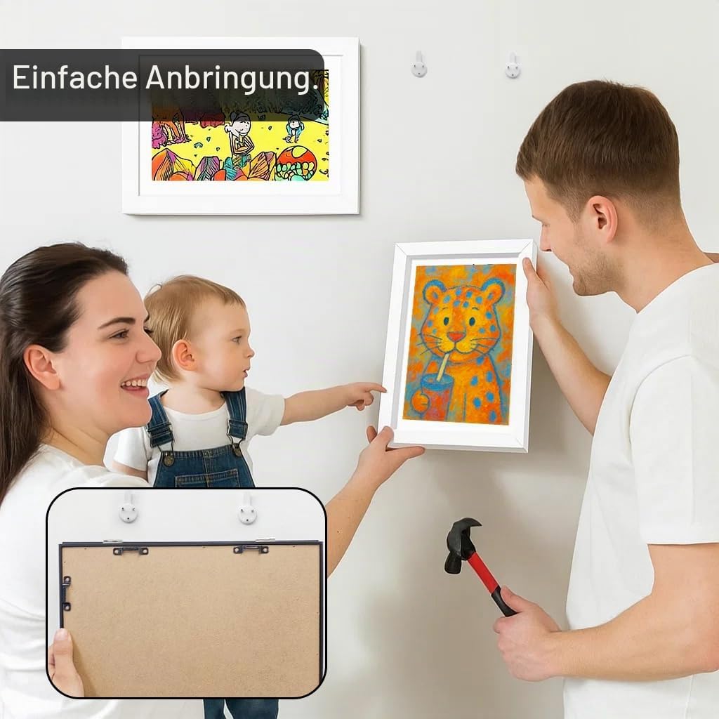 Kinder Kunstwerk Bilderrahmen, Holz Fotorahmen, für die Lagerung von Zeichnungen, Handwerk, Kinderzeichnung und Kunstprojekte