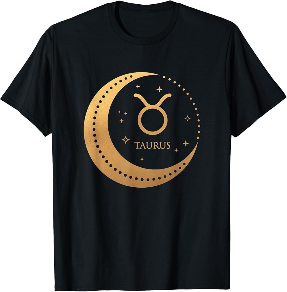 Zodiac sign Taurus in the crescent moon trendy T-Shirt
