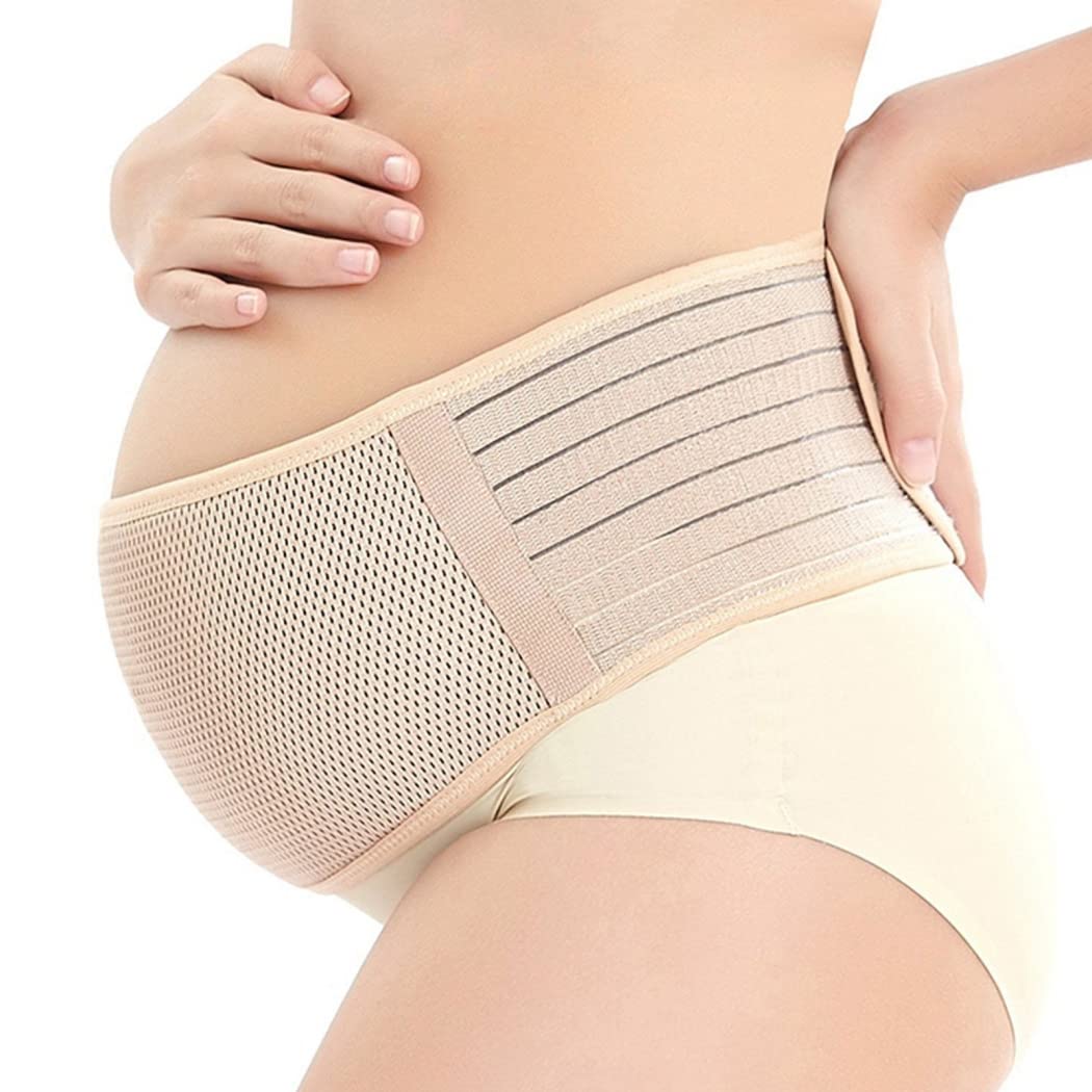 Mutterschafts-Stützgürtel Atmungsaktives Schwangerschafts-Bauchband Bauchbinde Verstellbares Rücken-Becken-Stütz-Bauchband, das Hüft-Becken-Lenden-Schmerzen im unteren Rücken lindert, Fleisc
