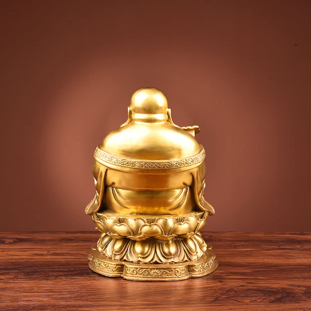 Amazon｜仏像 七福神 置物 布袋 真鍮製 布袋様の置物 布袋仏像