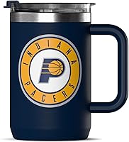 Vista 13 de Hydrapeak x Taza de café aislada de Minnesota Timberwolves con licencia oficial de la NBA de 18 onzas con tapa abatible y asa para viajes