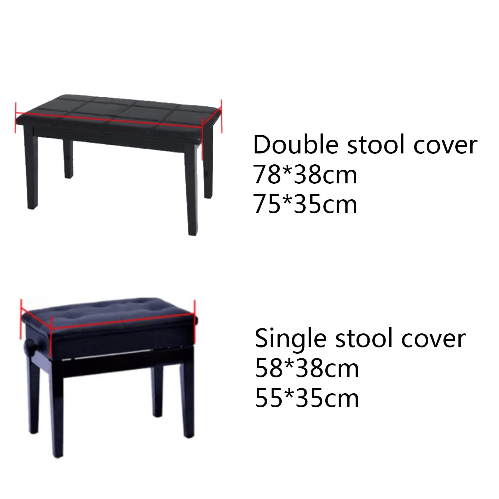 Set di copertura per pianoforte, impermeabile, antipolvere, antigraffio, con copertura per sgabello, adatto per pianoforti verticali, pieghevole