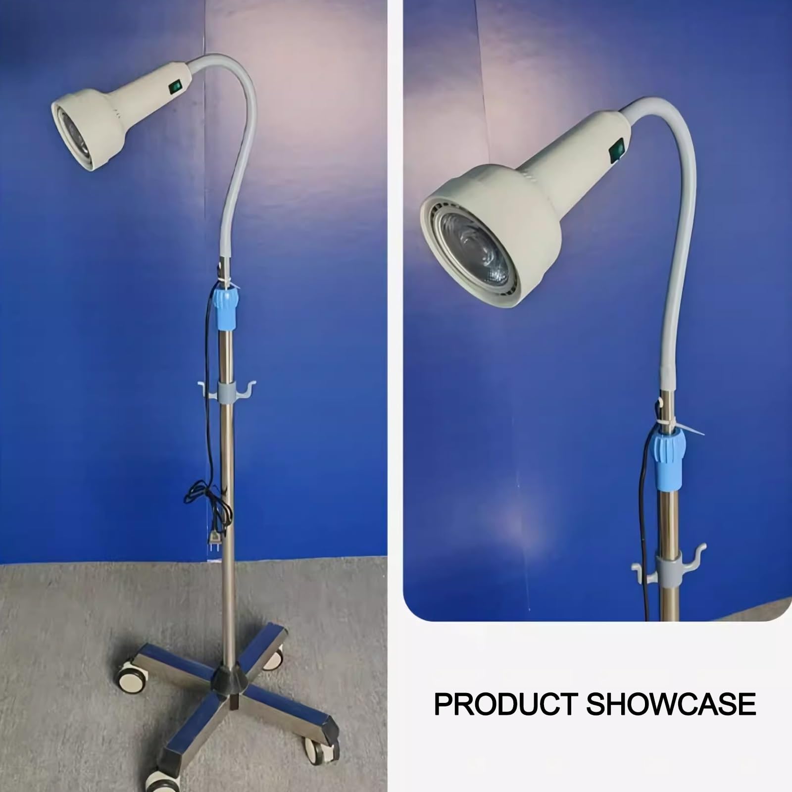 LED-Chirurgie-OP-Lampe, höhenverstellbar, chirurgische Zusatzbeleuchtung, mit universeller LED-Untersuchungslampe for gynäkologische Untersuchungen mit Riemenscheibe