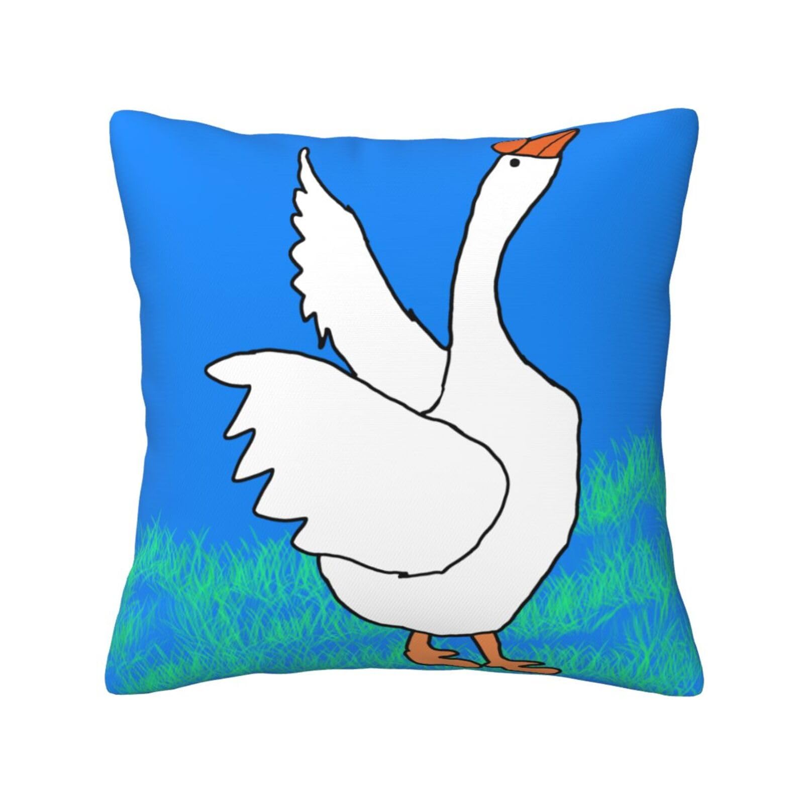 SXZVVBN white goose spread its wingsDecorative Square Sofa Cushion Covers