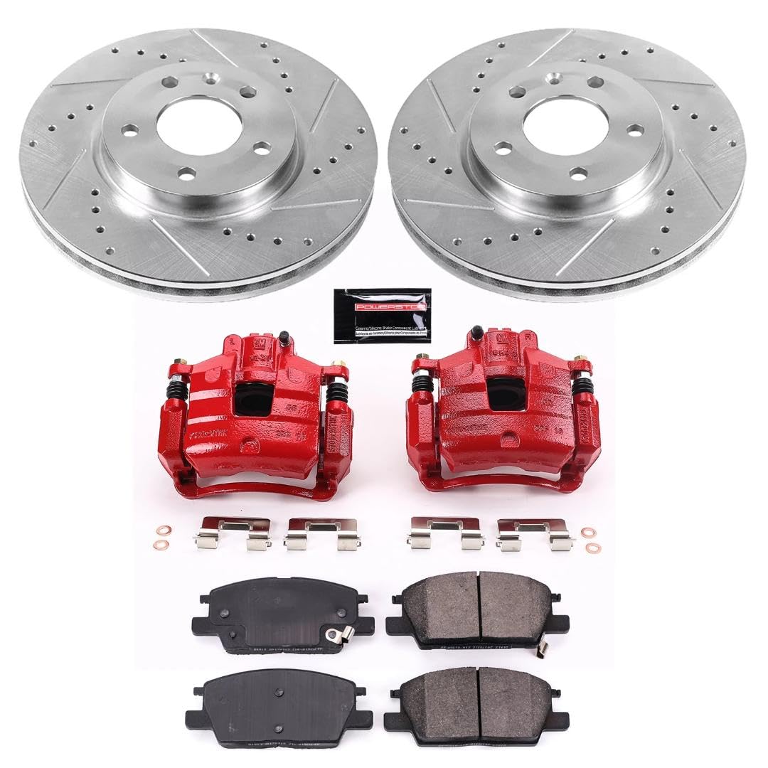 Power Stop KOE7400 Front Brake Kit - OE Replacement Rotors & Ceramic Pads For Chevy Equinox, Malibu, Buick, GMC