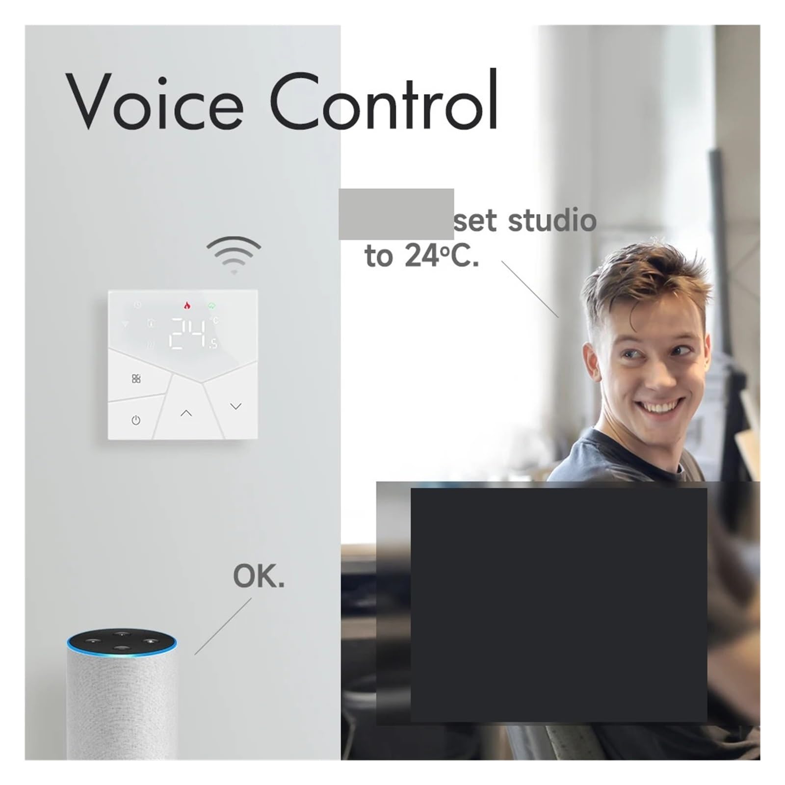 Inteligentny termostat, Termostat Tuya Smart Home Life regulator temperatury Ciepła podłoga Ogrzewanie elektryczne Kocioł gazowy podłogowy z czujnikiem(TGP55W,WP(5A))