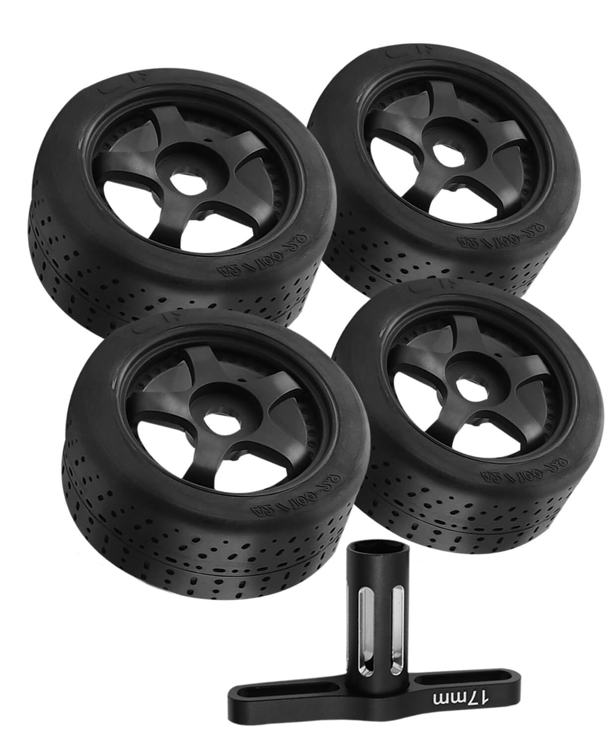 RCMYou RC Upgrades Part Dboots Hoons 42/100 2.9 Belted Rc Tires for 1/7 Infraction 6S BLX/Limitless,with Foam Inserts Mounted On 5-Spoke Wheels,Rc