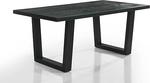 Miniatura 3 de Juego de sillas de mesa de cocina para comedor, modelo 3089, 7 piezas, color ébano, conjunto completo, 1 mesa con 6 sillas