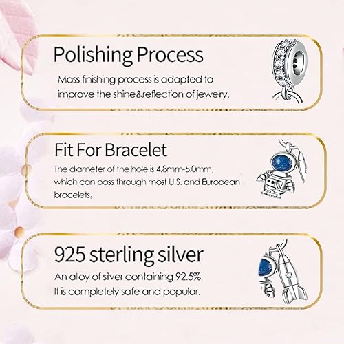 Miniatura 5 de LNQOBU Happy Life - Colgante para pulseras de abalorios, plata de ley 925 para mujer y niña (con un espaciador de cuentas)