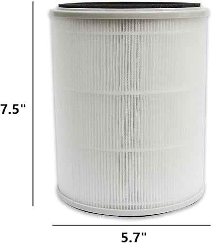 Miniatura 3 de PUREBURG Filtro de repuesto TPAP001 compatible con el purificador de aire TOPPIN Comfy Air C2, paquete de 2 unidades de carbón activado H13 True