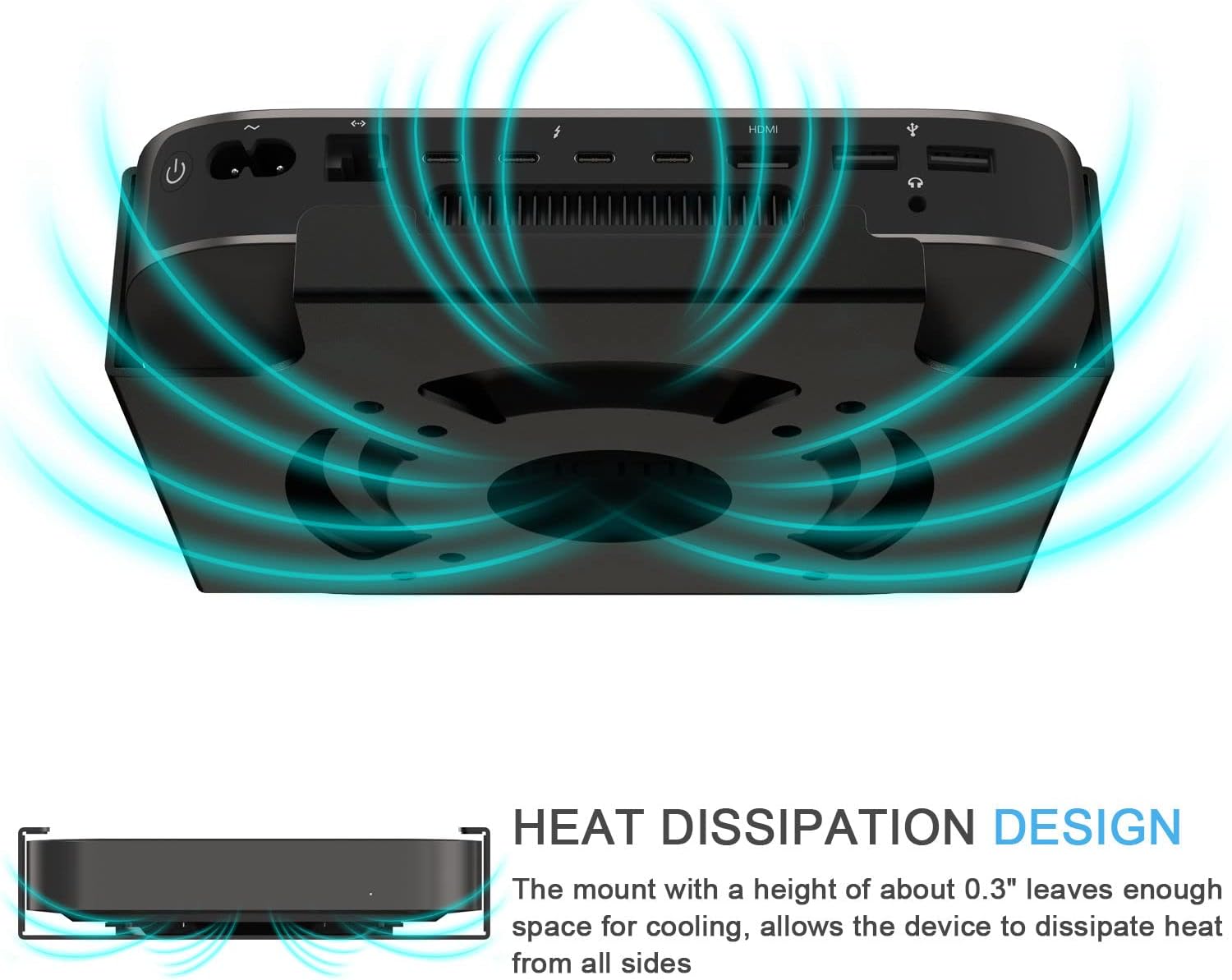 Mac Mini M2 Mount, IFCASE Heat Dissipation Design Anti-Scratch Behind... - Picture 10 of 24