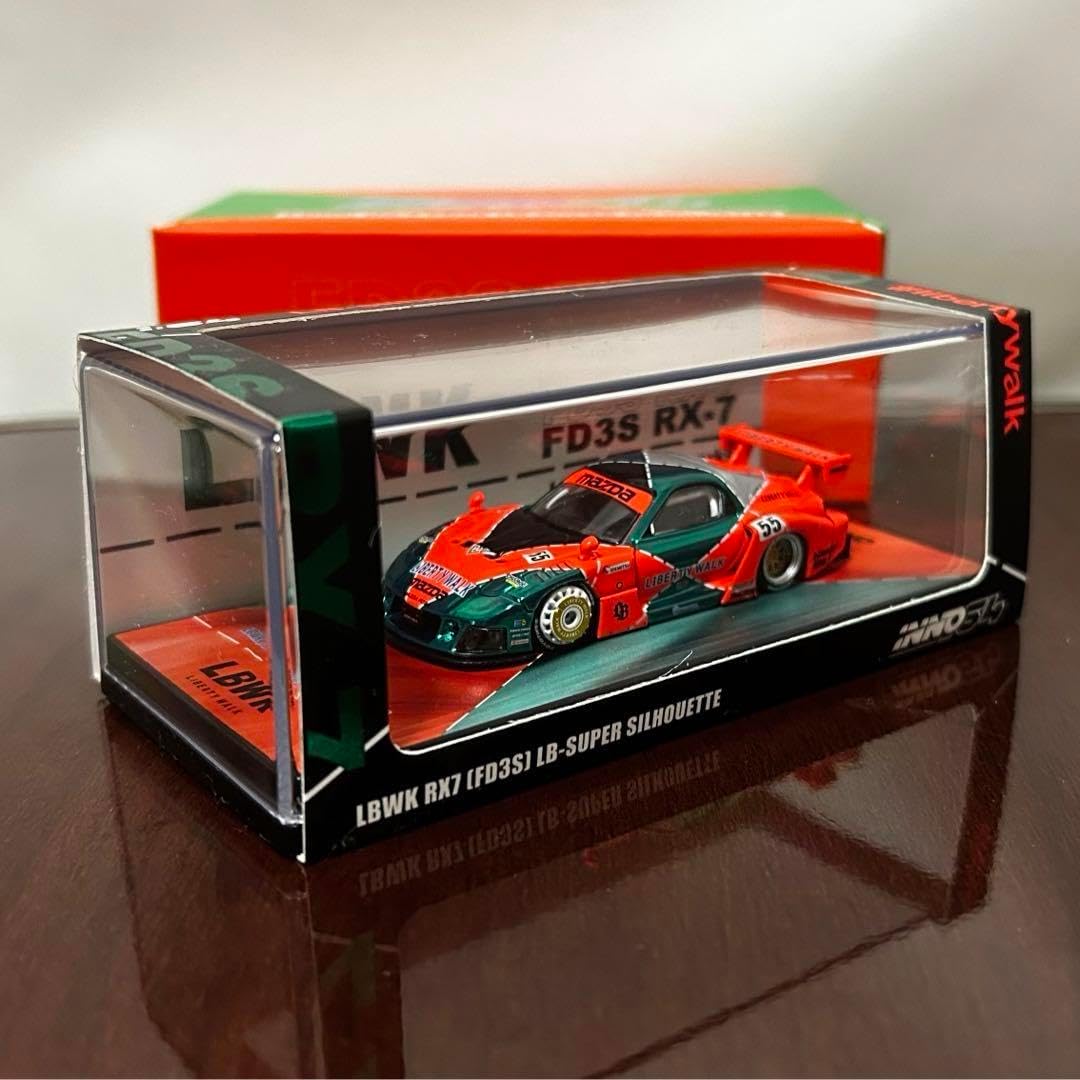 1/64 INNO マツダ RX-7 スーパーシルエット チェイス INNO64 1:64 Chase Limited Edition Diecast Model Car - LBWK