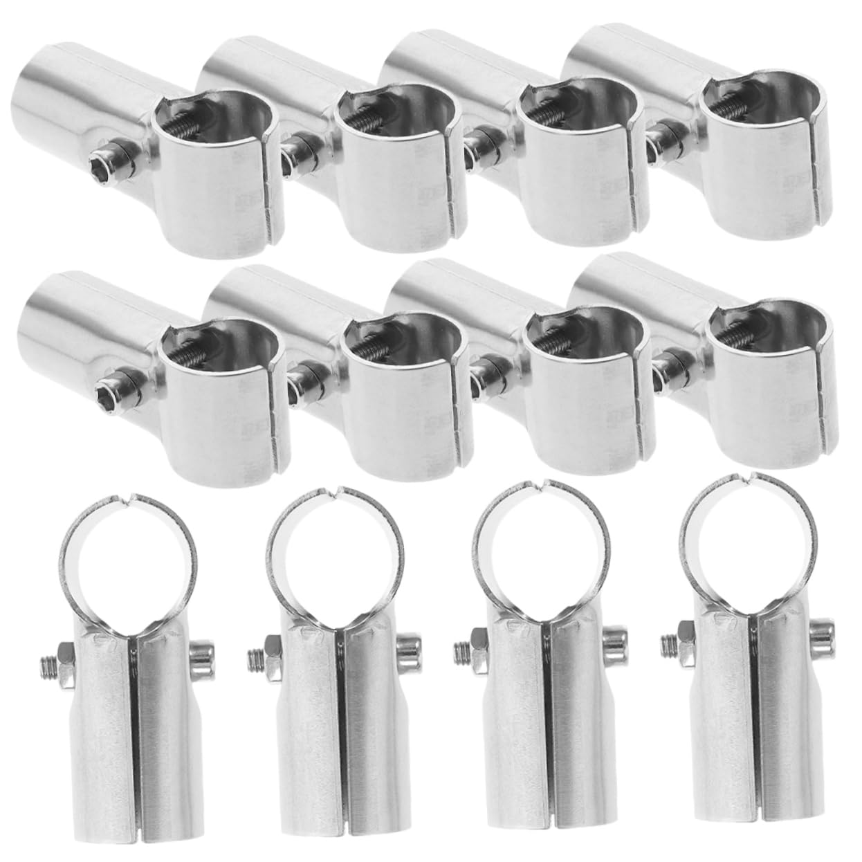 Morsetto T in Acciaio Inox per Recinzione, 12 Pezzi Argento
