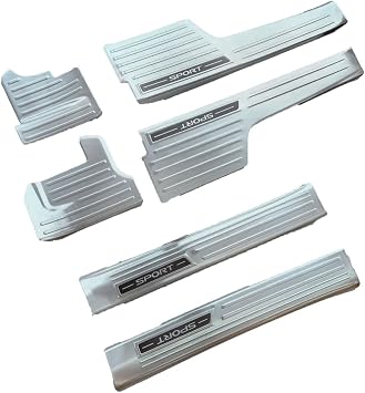 Inside Door Entry Protectors Kick Panel,Car Sill Scuff Plate Trim Fit for Mazda CX-70 CX-90 and CX70 CX90 Hybrid 2024 2025 Interior AccessoryStainless Steel,Brushed Silver