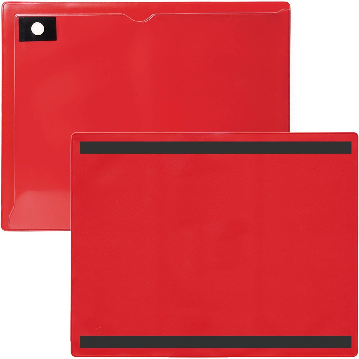 StoreSMART - Magnetic Closure Pocket - Magnetic-Back - 25-Pack - Red - 8.5" x 11" (MCP8511MB-PQR-25)