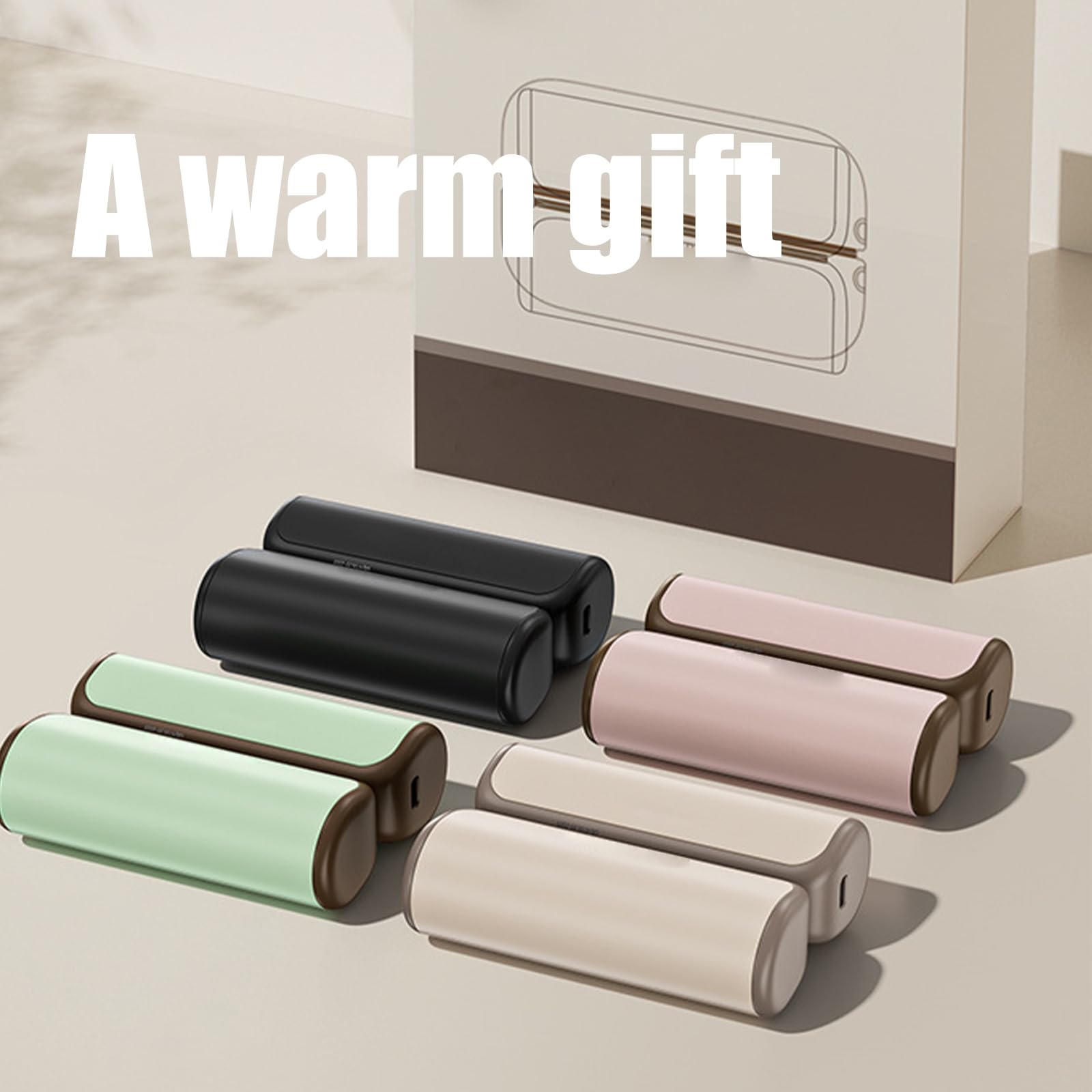 Chauffe-mains électrique double face avec fixation réglable et rechargeable