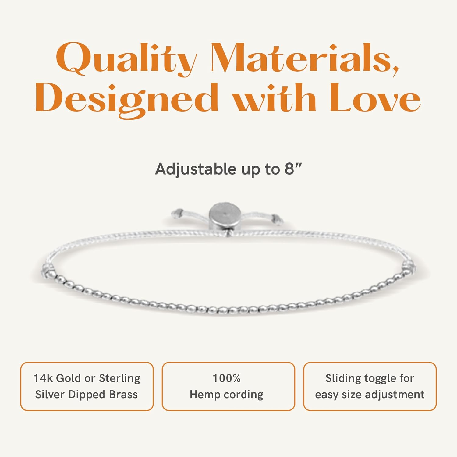 Lucky Feather Gifts for 40 Year Old Woman ​​ | Cute 14k Gold Dipped Beads Bracelet | Fabulous Forty Milestone Bracelet | gift ideas, for women 40s | Adjustable 7"- 8" Cord | 40th Birthday Gifts Women - Image 2