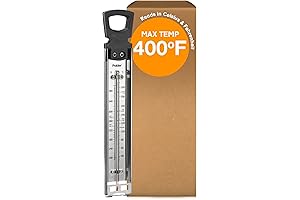 Deluxe Polder Stainless Steel Candy/Jelly/Deep Fry Thermometer with Pot Clip/Kitchen Thermometer with...