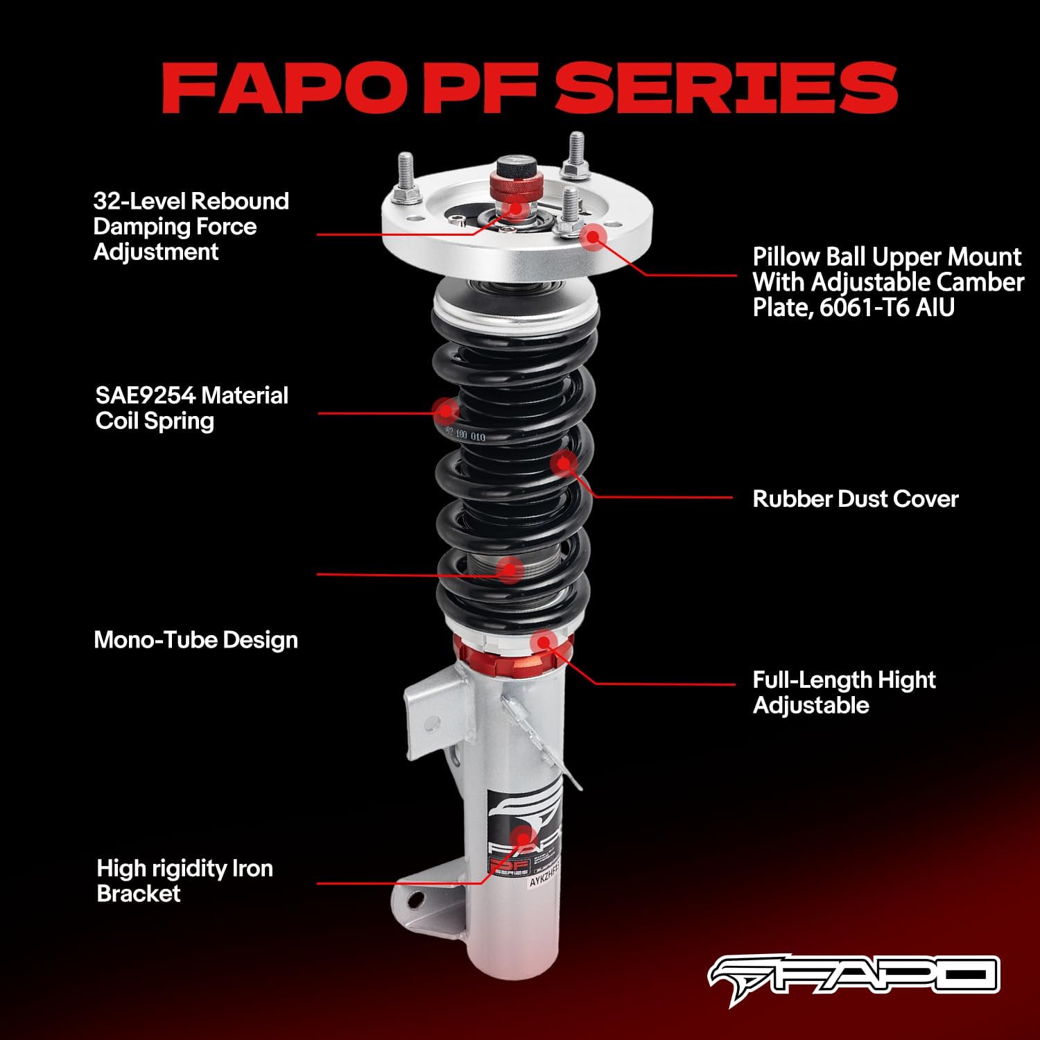 FAPO PF 32-Level Coilovers for BMW E36 and Z3 4