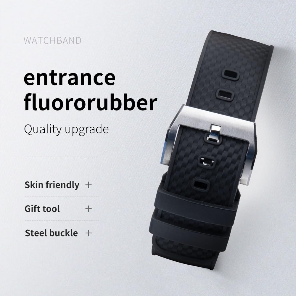 pour la Famille Strap Family Fluoro Watch Bands Curbed End 22 mm Release Match Band Origin China