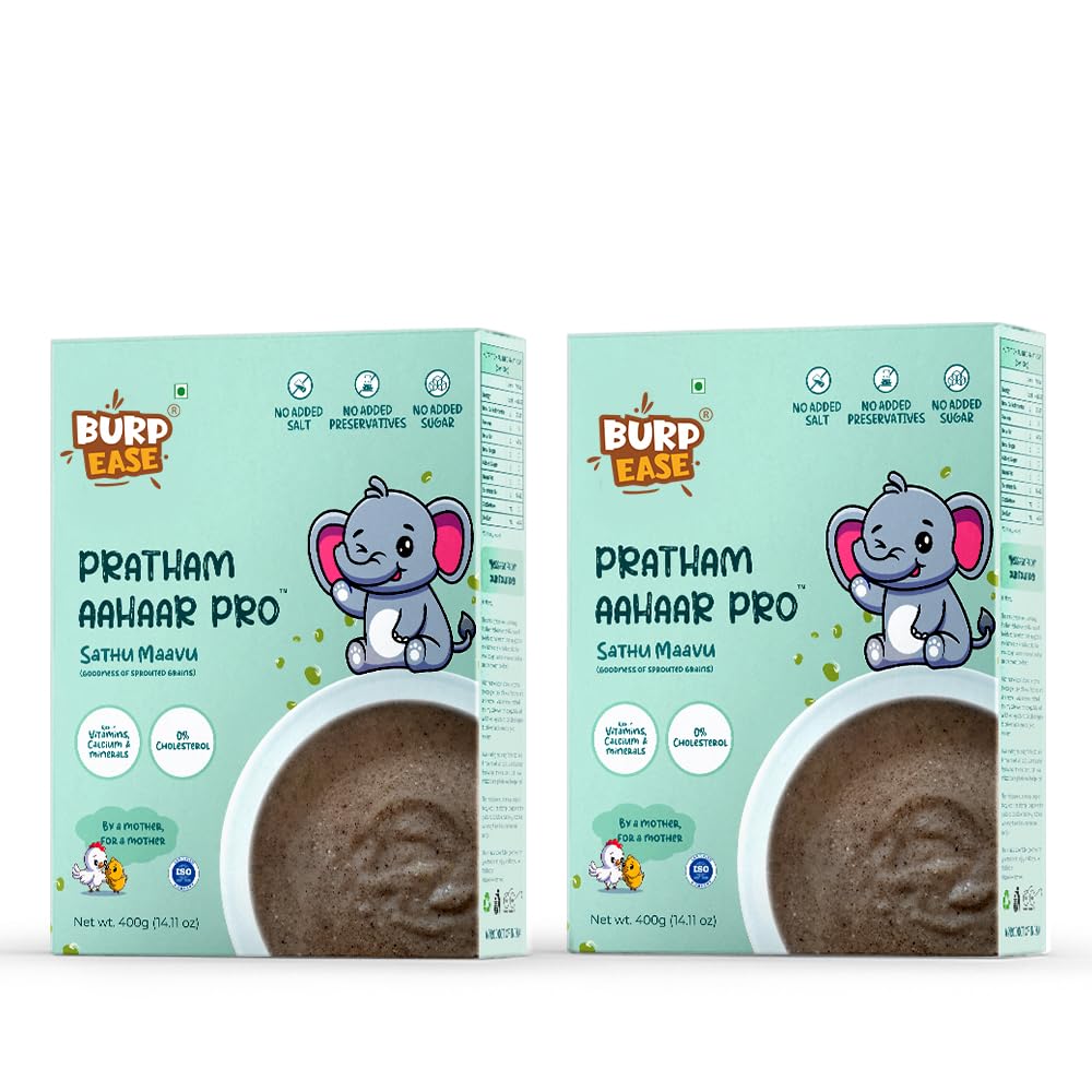 BURPEASE Pratham Aahaar Baby Food Fullfilled With Multigrains & Nuts No Added Sugar for Baby Above 6 Months 400g- Pack of 2 (Pratham Aahar Pro) (B0CT8ZCZT1) Amazon Price History, Amazon Price Tracker