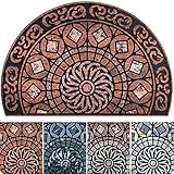 ubdyo Unique Pattern Front Door Mat - Heavy Duty Warm Door Matt Outdoor Entrance - Low Pile Easy Fit Welcome Mat - Anti Slip Rubber Backing Doormat Outdoor Entrance for Patio, Porch - Large 23' х 36'