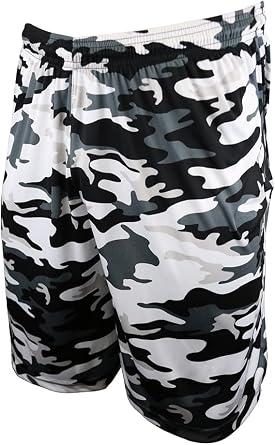 Epic Mens 9" & 6" Pro Blade Single Layer Camo Print Basketball Shorts
