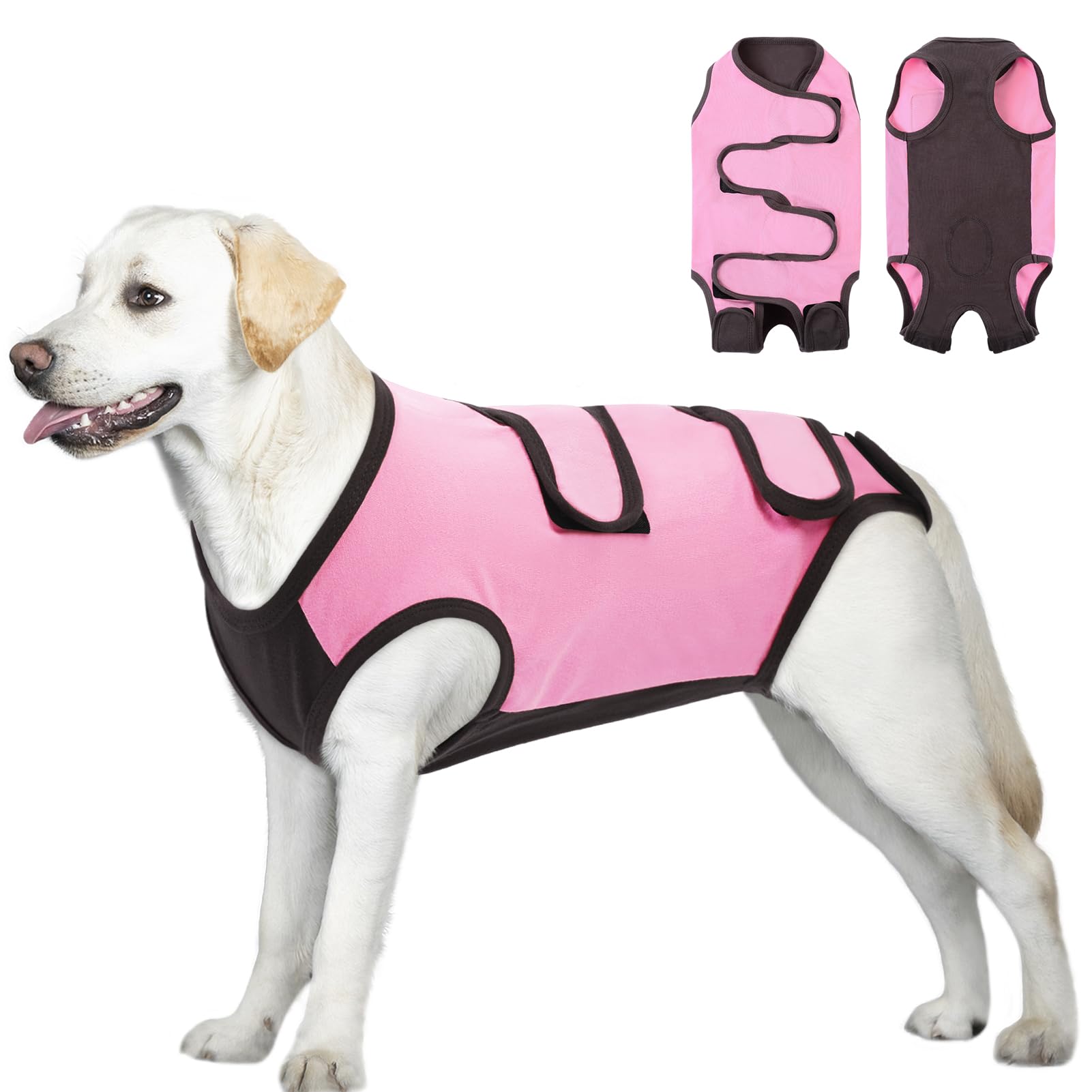 ASENKU Body Post Operatorio Cane Femmina Tutina Recupero Cane per Ferite Pigiama per Cani Protezione Postoperatoria Vestito Cane Colletto Alternativo Dopo l'intervento Chirurgico