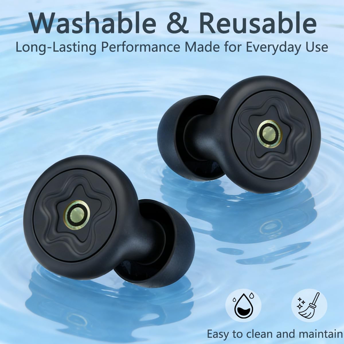 Tapones para los oídos para dormir con cancelación de ruido, tapones de silicona reutilizables de 50 dB para dormir de lado, protección auditiva para dormir, viajes, trabajo, con puntas de varios