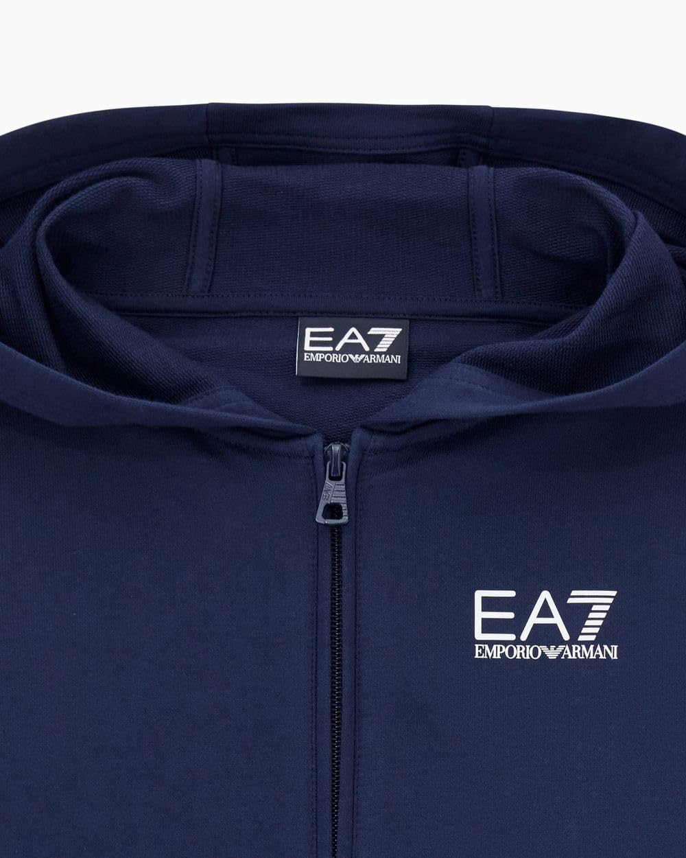EA7 Emporio Armani Tuta Bambino in Cotone con Zip e Logo sulla Schiena 7B000031AF10380 8059797147216-10A