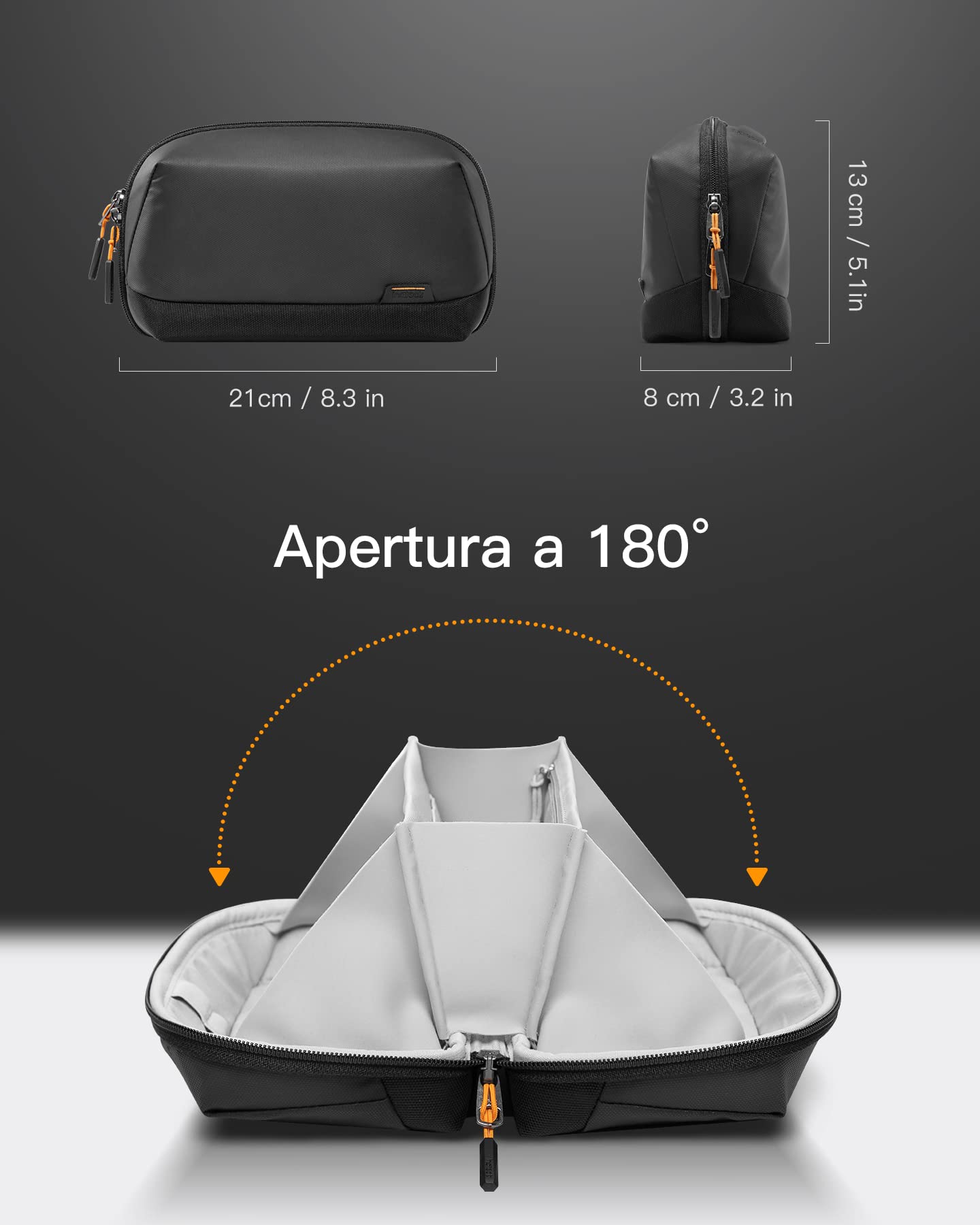 Borsa Cable Inateck, Organizzatore Accessori Electronic Con Manico - Dettaglio