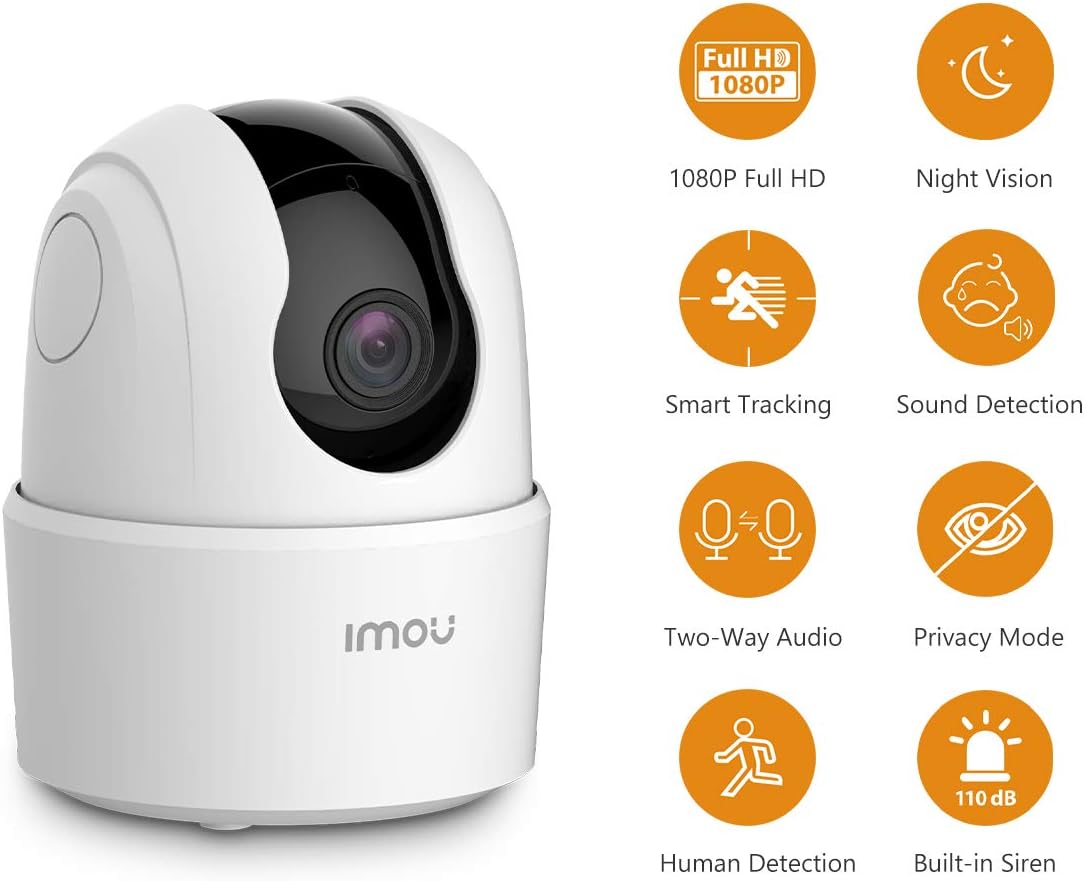 Onе-Dау Sаlе: Uр tо 80% оƒƒ Indoor Security Camera 1080p WiFi Camera (2.4G Only) 360 Degree Home Camera with App, Night Vision, 2-Way Audio, Human Detection, Motion Tracking, Sound Detection, Local & Cloud Storage