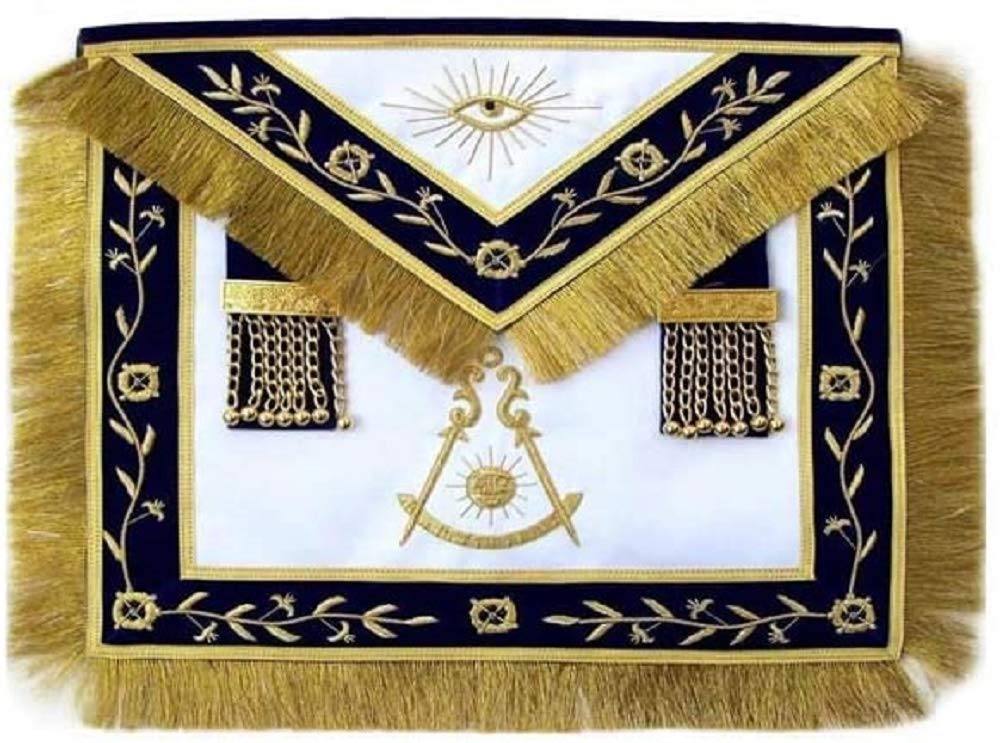 Tablier maçonnique Blue Lodge brodé main, cadeau d'élévation