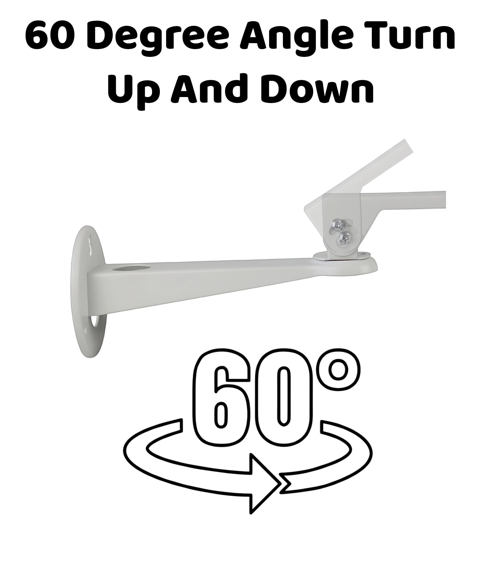 GODSDWARES Projector Wall Mount, Projector Wall Mount Stand, Mini Projector Wall Mount Projector Hanger Security Camera Housing Mounting Bracket for CCTV Camera Projector Webcam Rotation 360° (White) - Image 3 thumbnail