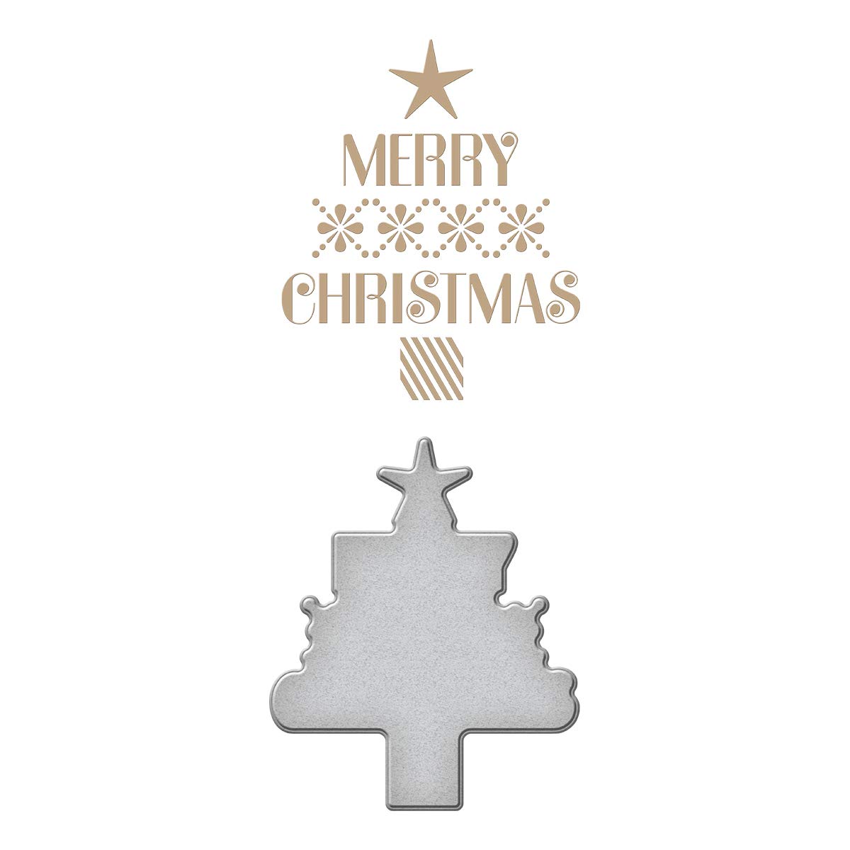 Spellbinders Metal Merry Christmas Holiday Glimmer Hot Foil Plate,