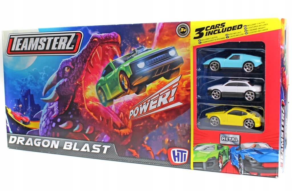 HTI Teamsterz Beast Machine Dragon Blast Trackset PlaySet with 3 Cars