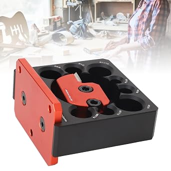 Dowel Maker Jig Kit, Aluminum Alloy 8 Holes Adjustable Drill Milling Dowel Round Rod Auxiliary Tool with Carbide Blade for Wooden Rods Sticks Woodworking