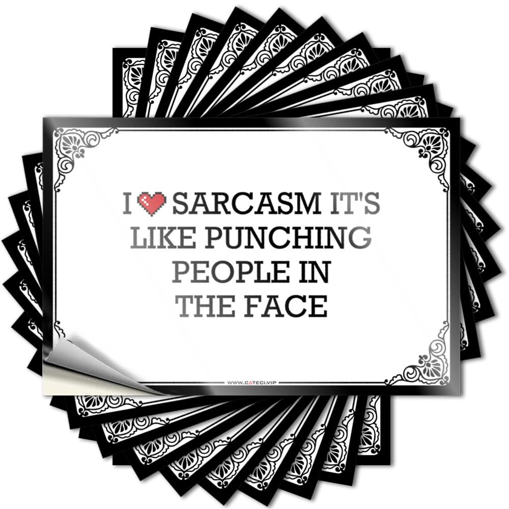 Tattoo - Spring Laptop I Love Sarcasm It's Like Punching People in The Face for Birthday Hot(6X9CM)