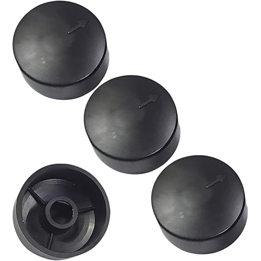 Dimmer knob fan speed controller 3 pieces Black