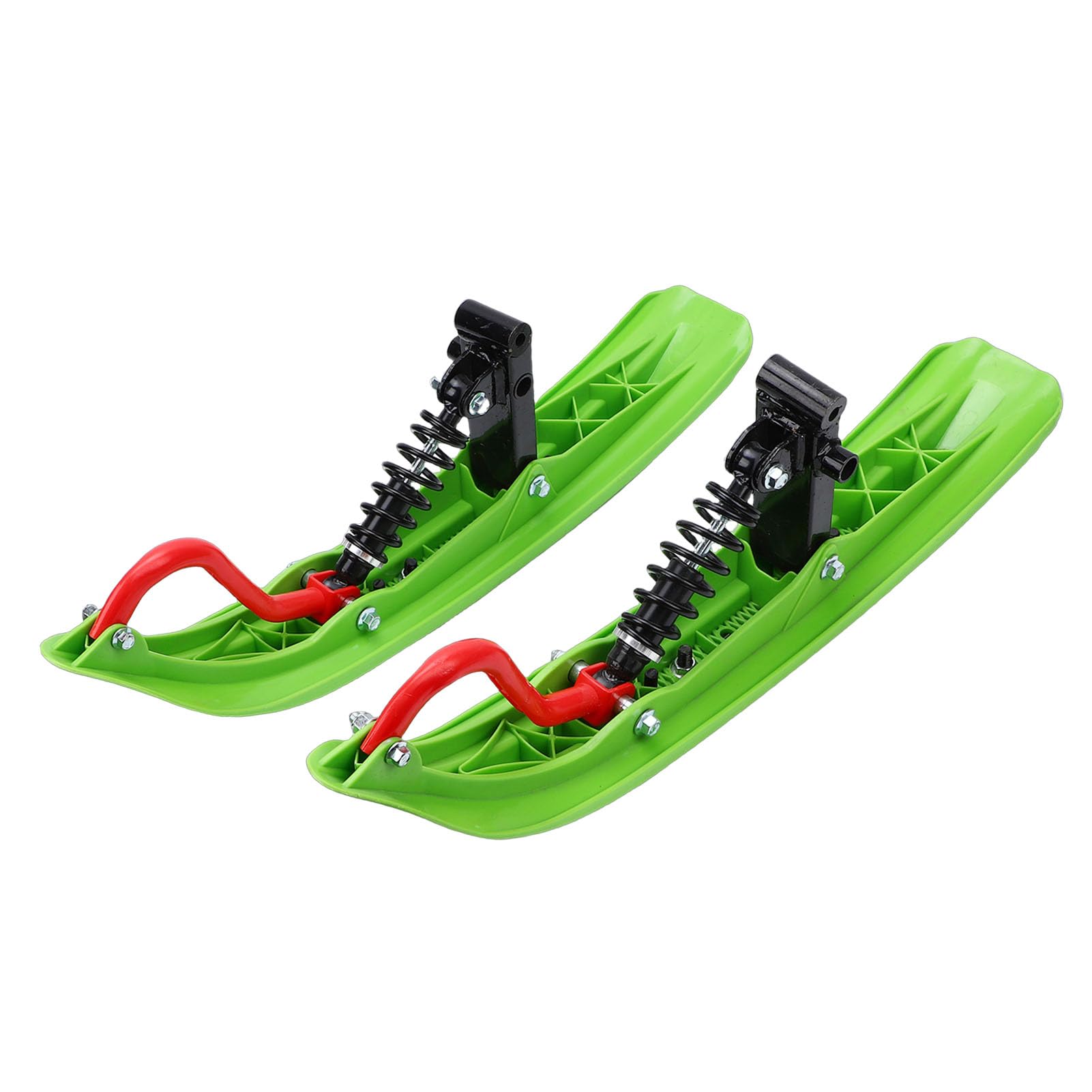 Trineo de Nieve Go Kart con Agarre Antideslizante y Esquís de Plástico a Prueba de Golpes, Trineo de Invierno para Niños y Adultos, Tabla de Kart Mejorada con Kit de esquí Delantero para